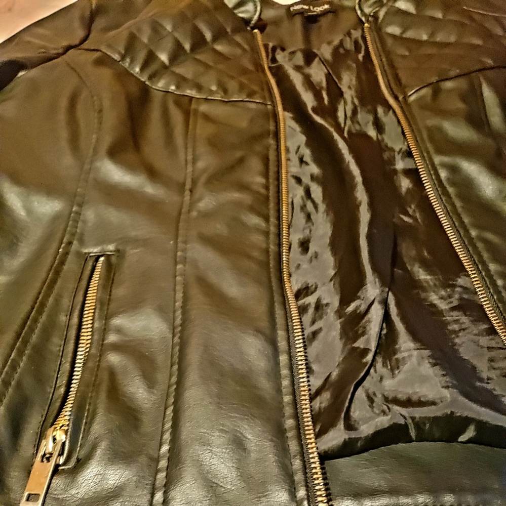New look. Size large faux-leather jacket.